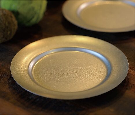VINTAGE Round Plate made of stainless steel