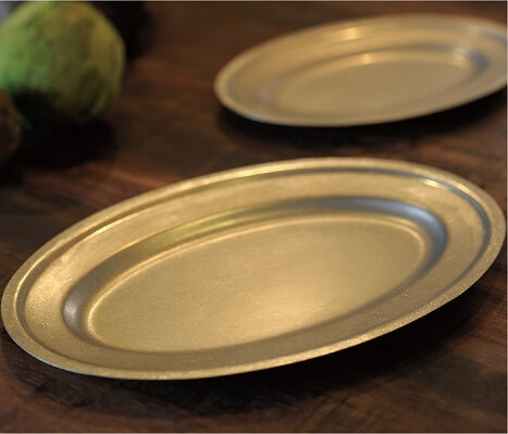 VINTAGE Oval Plate made of stainless steel